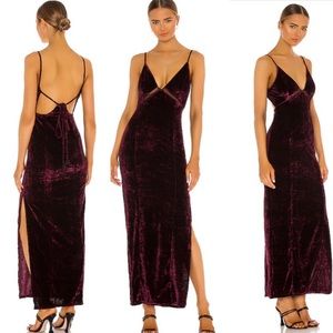 FREE PEOPLE low key crushing velvet maxi